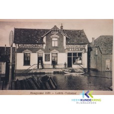 Ansichtkaart 1920 tolkamer Hoogwater melkfabriek stoll. Coll. G.B.Janssen
